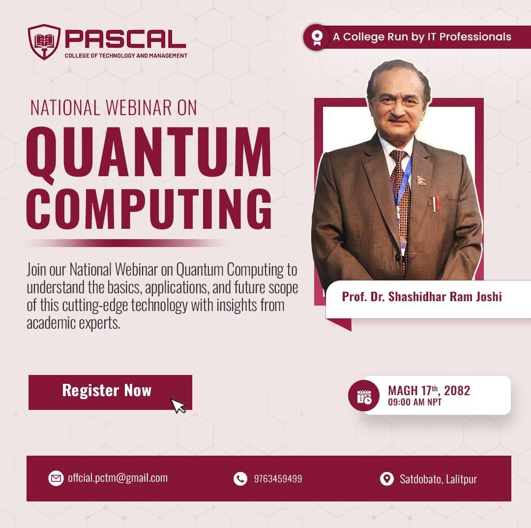 Quantum Computing Seminar by Prof. Dr. Shashidhar Ram Joshi